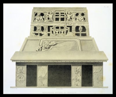 Facade of the Temple of the Sun, Palenque, Plate 26 from 